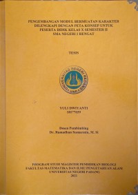 Image of Pengembangan Modul Bermuatan Karakter dilengkapi dengan Peta Konsep untuk Peserta Didik Kelas X Semester II SMA Negeri 1 Rengat