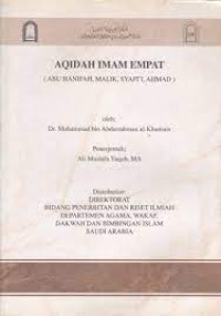 Image of Aqidah Imam Empat (Abu Hanifah,Malik,Syafi'i,Ahmad)